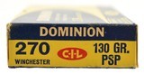 Dominion 270 Winchester Ammo Full Box 130 Grain PSP - 5 of 7