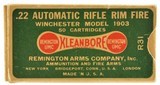 Vintage box of Remington 22 Automatic Rifle Rim Fire 1903 (50) - 1 of 7