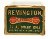 Vintage box of Remington 22 Automatic Rifle Rim Fire 1903 (50) - 3 of 7