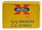 Full Box Western 22 Winchester Automatic Ammo 45 Gr 50 Rds
Excellent - 2 of 4