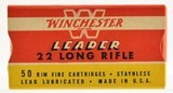 Excellent Brick Fresh 1946 Winchester Leader 22 LR Box AmmoK2388R - 1 of 7