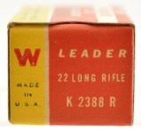 Excellent Brick Fresh 1946 Winchester Leader 22 LR Box AmmoK2388R - 3 of 7