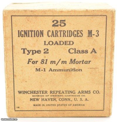 Winchester 81 mm Mortar Ammunition empty box
