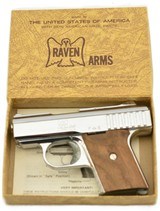 Classic Raven Arms P-25 Auto Pistol Original Box & Manual Excellent - 1 of 10