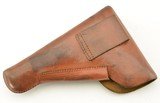 Excellent WWII German High Power Holster RH Brown Leather - 3 of 5