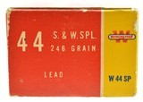 Excellent Winchester "1954" Style Box 44 S&W Special Ammo Full Box - 4 of 6