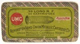 Scarce Sealed! Full Box Remington UMC 38 Long Rim Fire Ammunition - 1 of 6