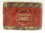 Scarce Sealed! Full Box Remington UMC 38 Long Rim Fire Ammunition - 3 of 6