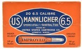 Excellent Sealed! US Cartridge Co. 6.5 Mannlicher Ammo Lowell, Mass - 3 of 6