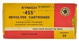 Kynoch .455" Webley Revolver Cartridges 50 Rnds