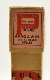 Peters Early 1900's Salmon Label 30-40 Krag & Win Full Box 220 Gr. FMC - 5 of 6
