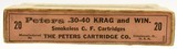 Peters Early 1900's Salmon Label 30-40 Krag & Win Full Box 220 Gr. FMC - 2 of 6