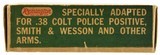 Rem UMC Kleanbore “Dog Bone" 38 Colt Police Positive Ammo - 4 of 7