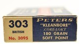 Peters High Velocity 303 British Ammo Full Box 180 Grain SP CORE-LOKT - 2 of 4