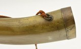 Excellent Flat Powder Horn 1800's w/ Brass fittings - 8 of 9