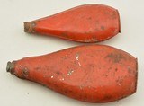 Pair of John Hall & Sons London FF Tin Powder Flasks - 7 of 7