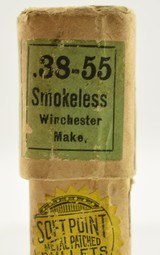 Winchester Smokeless 38-55 Ammo 255 Gr SP Metal Patch 2 Sunburst Label - 3 of 7