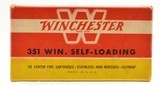 Excellent Full Box Winchester 351 Win Self Loading Ammo 180 Grain - 5 of 6