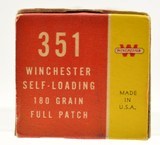 Excellent Full Box Winchester 351 Win Self Loading Ammo 180 Grain - 4 of 6