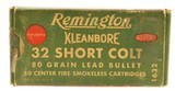 Full Box Remington 32 Short Colt Ammunition 80 Grain lead 50 Rounds - 1 of 4