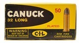 Full Box Canuck 32 Long Rim Fire Ammunition 50 Rounds - 1 of 5