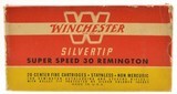 Full Box Winchester 30 Rem Ammo Super Speed Silvertip 20 Rounds W30R2 - 1 of 4