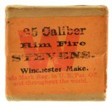 Full Sealed! Winchester 25 Stevens Rim Fire Black Powder Ammunition - 5 of 6