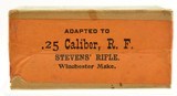 Full Sealed! Winchester 25 Stevens Rim Fire Black Powder Ammunition - 2 of 6
