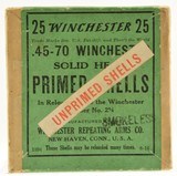 Vintage Winchester .45-70 Solid Head OverLabel Unprimed Shells 25 Case