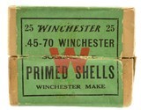 Vintage Winchester .45-70 Solid Head OverLabel Unprimed Shells 25 Case - 3 of 5