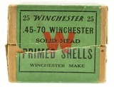 Vintage Winchester .45-70 Solid Head OverLabel Unprimed Shells 25 Case - 2 of 5