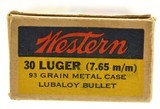 Vintage Western 30 Luger 7.65mm 93gr. Lubaloy 50 Rnds - 3 of 4