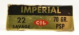 CIL Full Box Imperial 22 Savage Ammo 70 Grain PSP 20 Rounds - 2 of 4