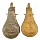 Two Antique Powder Flasks - 1 of 9