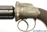 Beautiful Antique British Bar-Hammer Pepperbox Pistol - 6 of 14