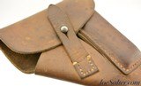 WWII German Walther Model PP Brown Leather Holster - 3 of 4
