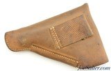 WWII German Walther Model PP Brown Leather Holster - 2 of 4