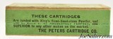 Full & Sealed! Peters 32 S&W Semi-Smokeless Ammunition King's Powder - 4 of 6