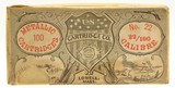 Scarce Sealed! 1870's Woodcut US Cartridge Co. 22 Short 100 CountBox Lowell Mass - 1 of 6
