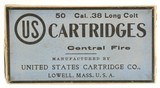 Excellent Sealed! US Cartridge Company 38 Long Colt Black Powder Ammo - 1 of 6