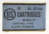 Excellent Sealed! US Cartridge Company 38 Long Colt Black Powder Ammo - 5 of 6