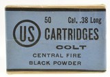 Excellent Sealed! US Cartridge Company 38 Long Colt Black Powder Ammo - 3 of 6