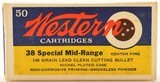 Western Bullseye 38 Special Ammo Mid-Range WC 148 Gr 50 Rds. - 1 of 7