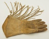 Vintage Native American Indian Beaded Leather Gauntlet Gloves Excellent - 6 of 7