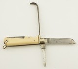 Pre WW1 W. H. Mozley Multi-Bladed Horsemen's Knife w/ Hoof Pic - 2 of 9