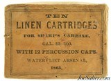 Sealed! 52 Cal Packet Linen Cartridges For Sharps Carbine Watervliet Arsenal - 1 of 6