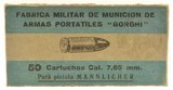 Rare 7.65 Mannlicher M1901 Pistol Ammo (50 Ct) - 1 of 3