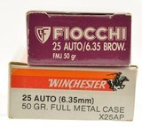 2 NOS Box 25 Auto/6.35mm 100 Rnds - 2 of 3