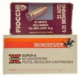 2 NOS Box 25 Auto/6.35mm 100 Rnds - 1 of 3