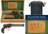 Rare Cased Charles Lancaster Four-Barreled Pistol Thorne Patent - 1 of 15